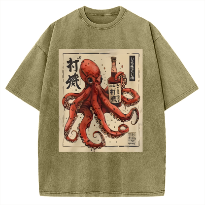 Osaka Saké Octopus Vintage Washed T-shirt