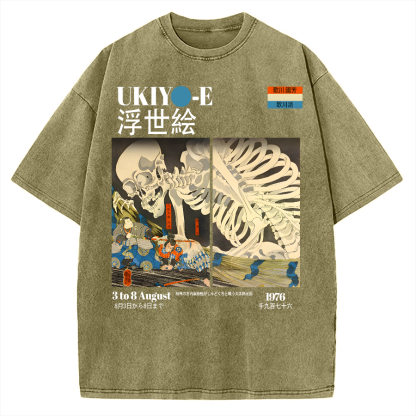 Tokyo-Assassin Ukiyoe Utagawa Kuniyoshi Vintage Washed T-shirt