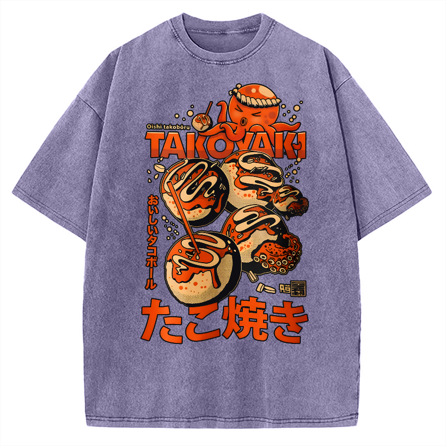 Japanese Takoyaki Vintage Washed T-shirt