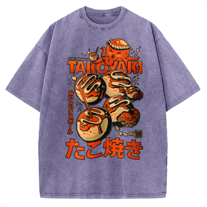 Japanese Takoyaki Vintage Washed T-shirt