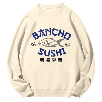 Sushi by Japanese Fan Chang Round Neck Sweatshirt-Zazasy