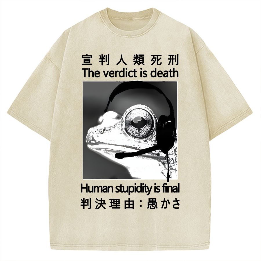 Tokyo-Assassin Frog Judge Vintage Washed T-shirt