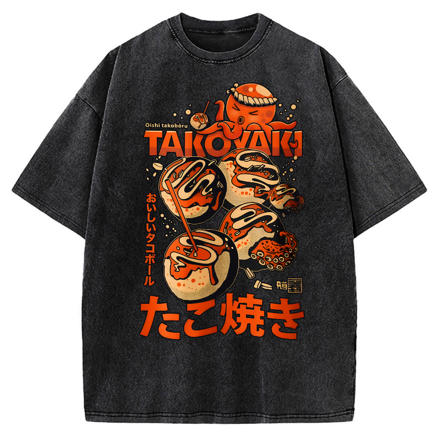 Japanese Takoyaki Vintage Washed T-shirt