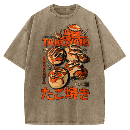 Japanese Takoyaki Vintage Washed T-shirt