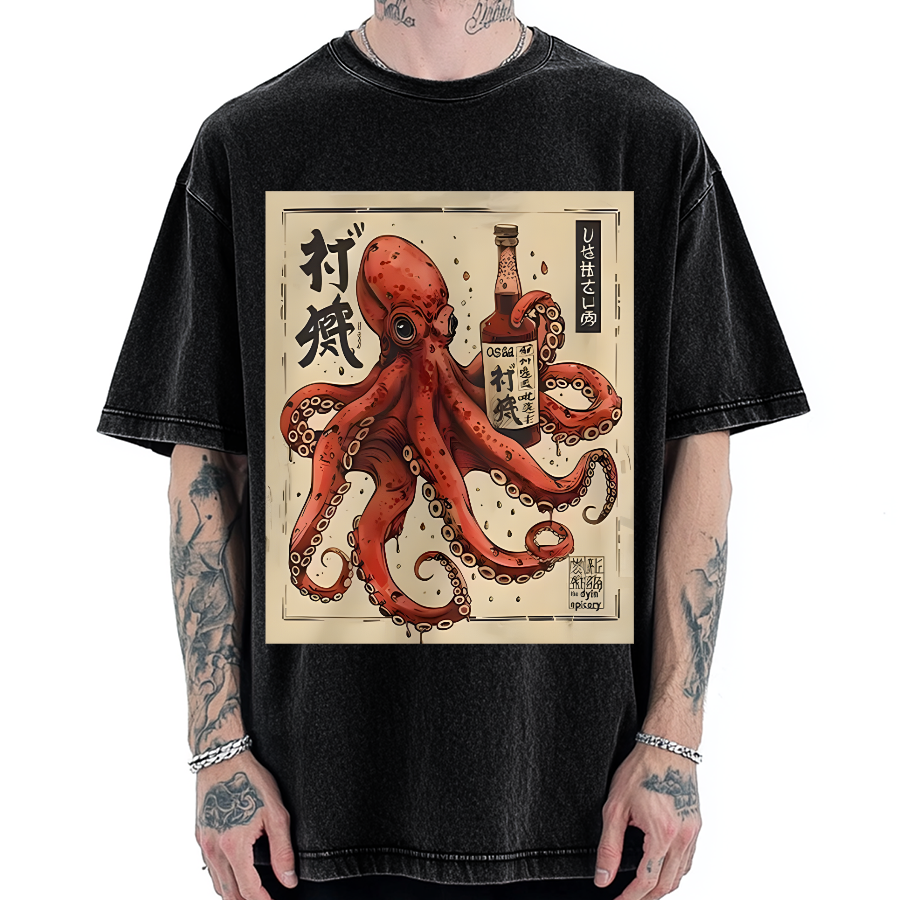 Osaka Saké Octopus Vintage Washed T-shirt