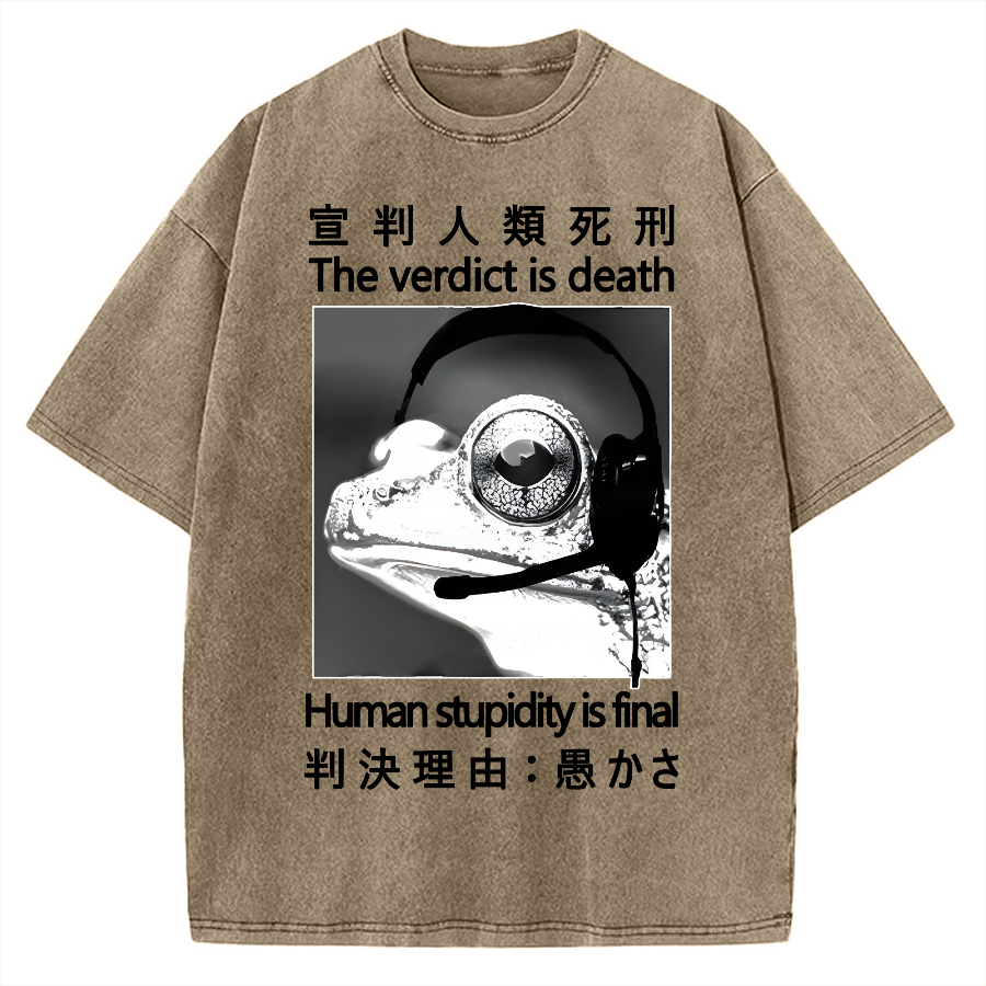 Tokyo-Assassin Frog Judge Vintage Washed T-shirt