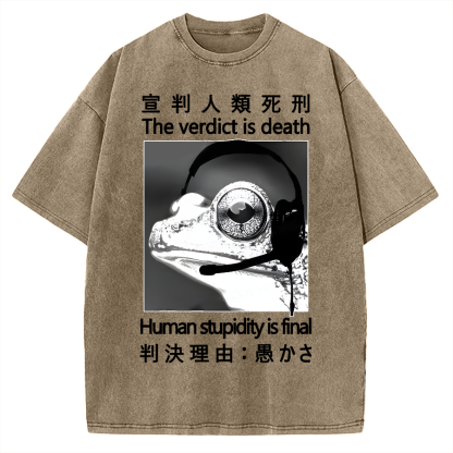 Tokyo-Assassin Frog Judge Vintage Washed T-shirt