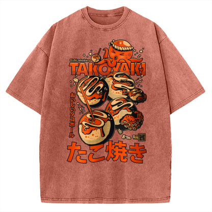 Japanese Takoyaki Vintage Washed T-shirt
