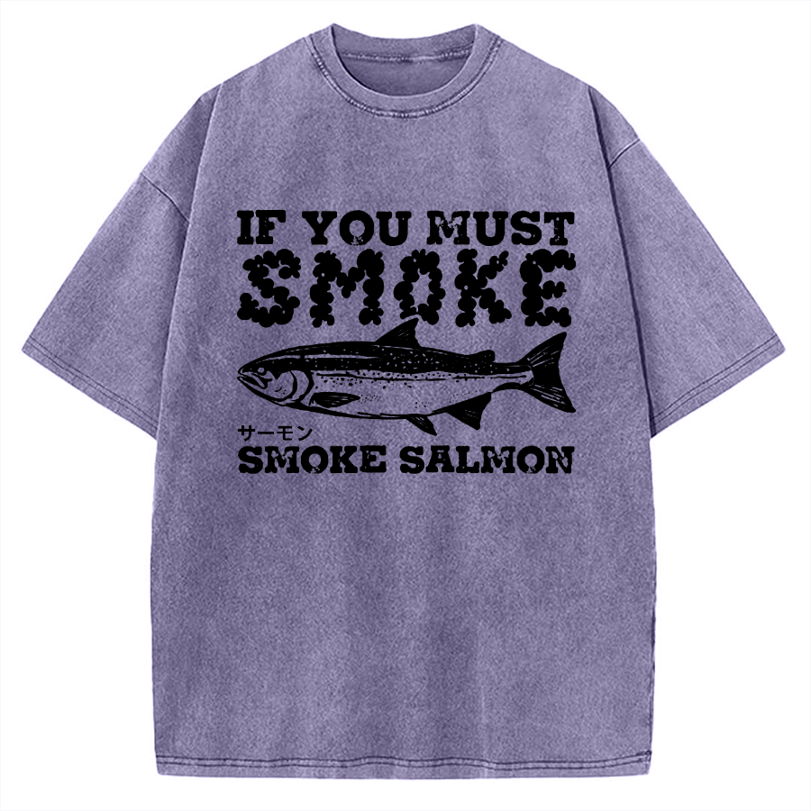 Tokyo-Assassin Smoke Salmon Vintage Washed T-shirt