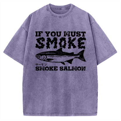Tokyo-Assassin Smoke Salmon Vintage Washed T-shirt