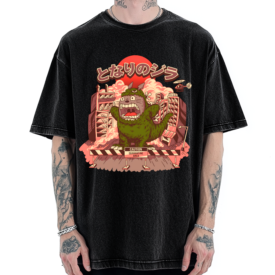 Tokyo-Assassin My Neighbor Zilla Kaiju Vintage Washed T-shirt