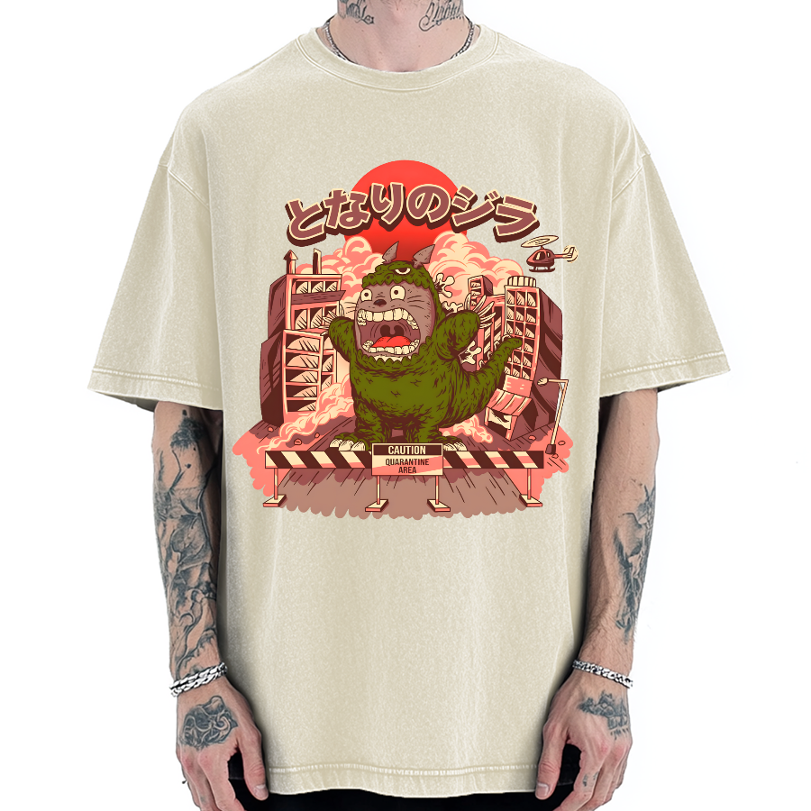 Tokyo-Assassin My Neighbor Zilla Kaiju Vintage Washed T-shirt
