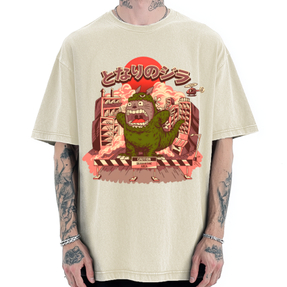 Tokyo-Assassin My Neighbor Zilla Kaiju Vintage Washed T-shirt