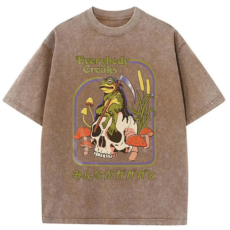 Tokyo-Assassin Death Frog Japan Washed T-Shirt-Tokyo-Assassin