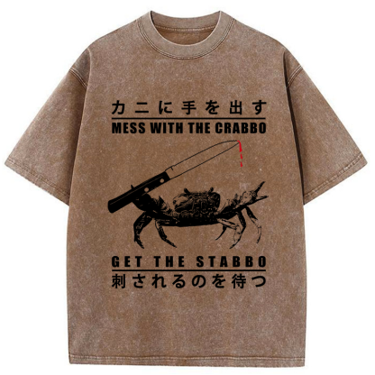 Tokyo-Assassin Mess With The Crab Washed T-Shirt-Tokyo Assassin