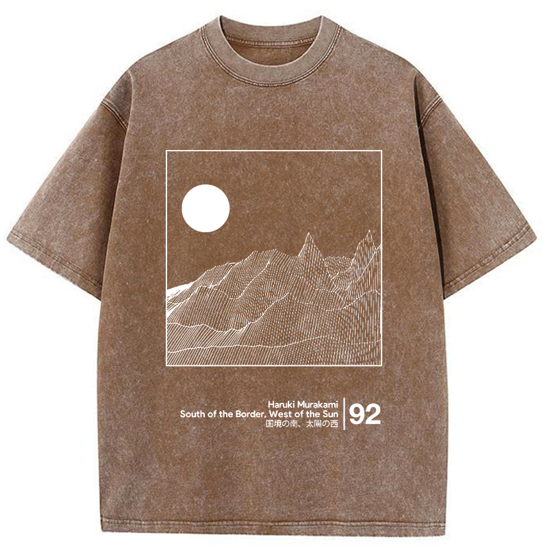 Tokyo-Assassin Haruki Murakami's Novel Washed T-Shirt-Tokyo-Assassin