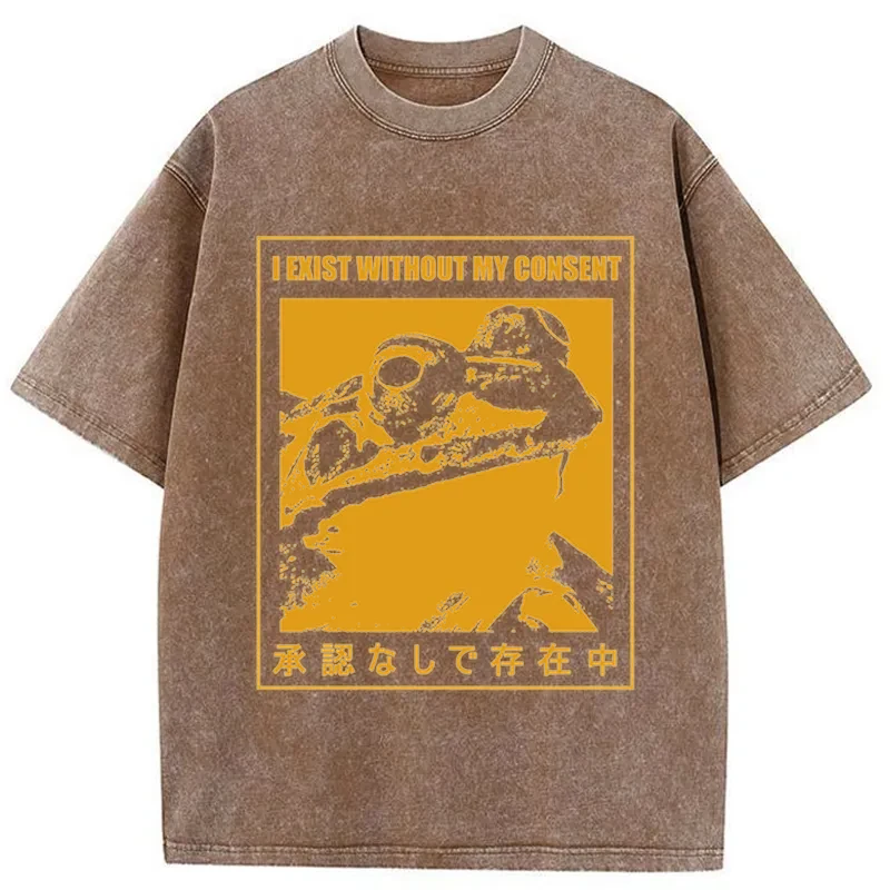 Tokyo-Assassin Unauthorized Existence Washed T-Shirt-Tokyo-Assassin