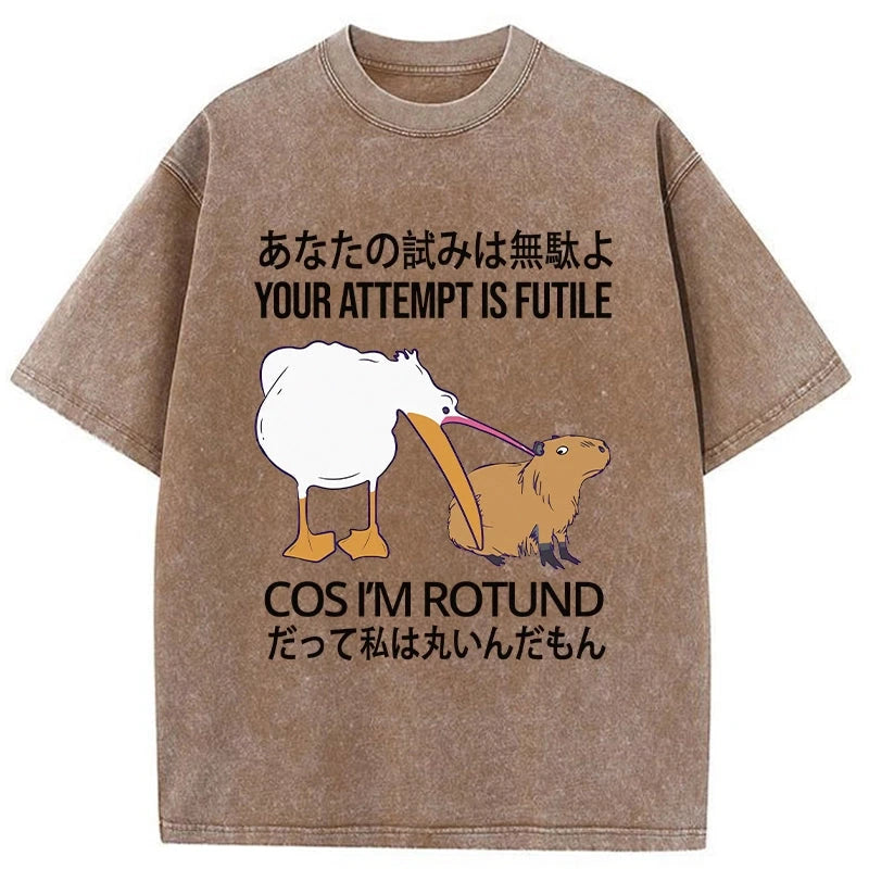 Tokyo-Assassin Your Attempts Are In Vain Washed T-Shirt-Tokyo-Assassin