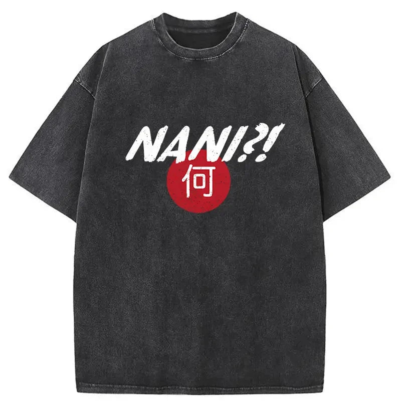 Tokyo-Assassin Nani Japanese Kanji Washed T-Shirt-Tokyo Assassin