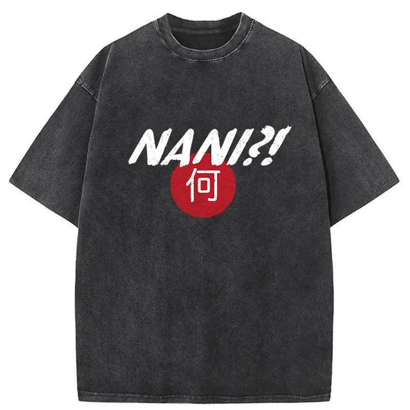 Tokyo-Assassin Nani Japanese Kanji Washed T-Shirt-Tokyo Assassin