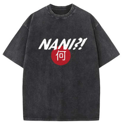 Tokyo-Assassin Nani Japanese Kanji Washed T-Shirt-Tokyo Assassin