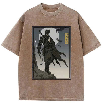 Tokyo-Assassin Japanese Batman Ninja Washed T-Shirt-Tokyo-Assassin