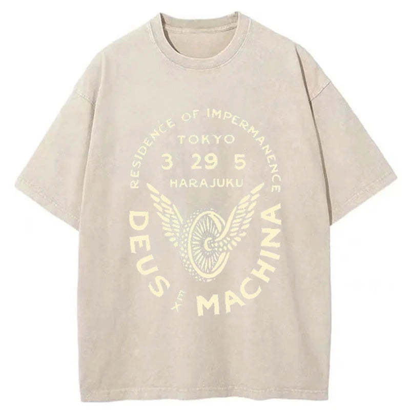 Tokyo-Assassin Deus Ex Machina Tokyo Washed T-Shirt-Tokyo Assassin