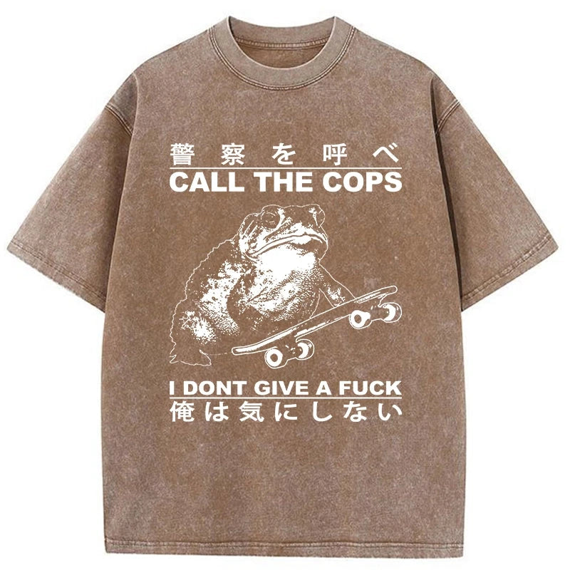 Tokyo-Assassin I Don't Care Washed T-Shirt-Tokyo-Assassin