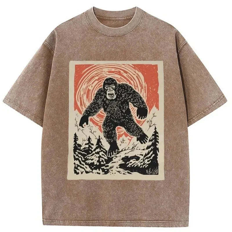 Tokyo-Assassin Bigfoot Monster Japanese Washed T-Shirt-Tokyo-Assassin