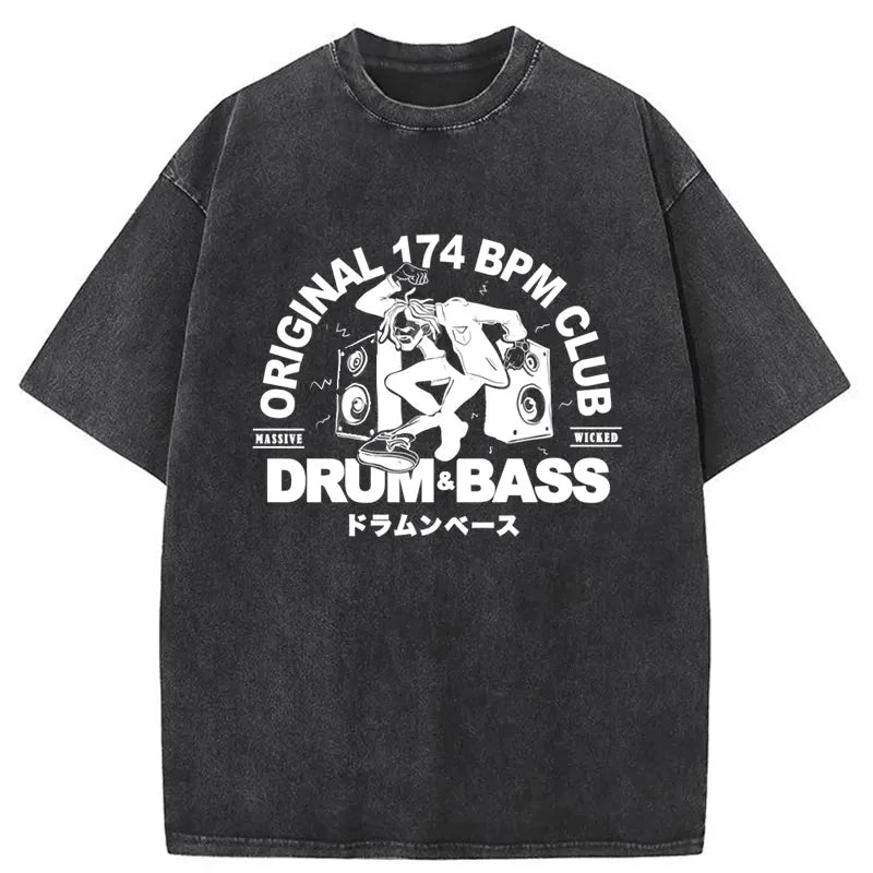 Tokyo-Assassin Drum&Bass Japan Washed T-Shirt-Tokyo-Assassin