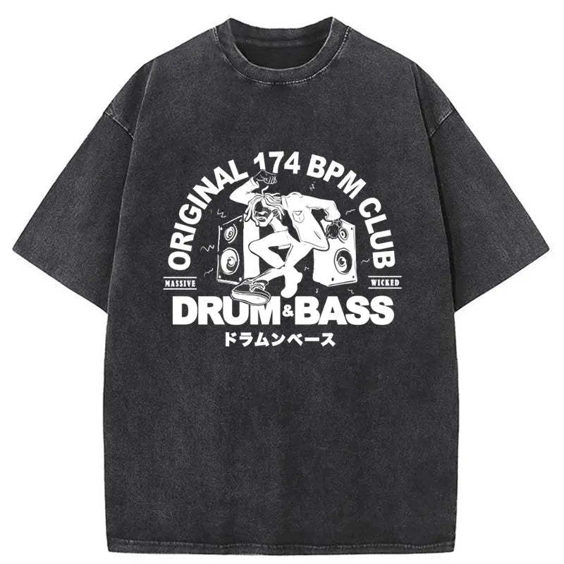 Tokyo-Assassin Drum&Bass Japan Washed T-Shirt-Tokyo-Assassin