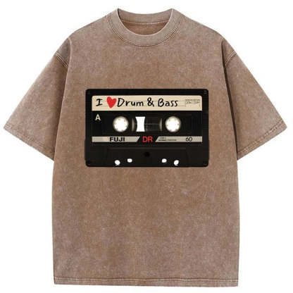 Tokyo-Assassin Drum And Bass Tapes Washed T-Shirt-Tokyo-Assassin