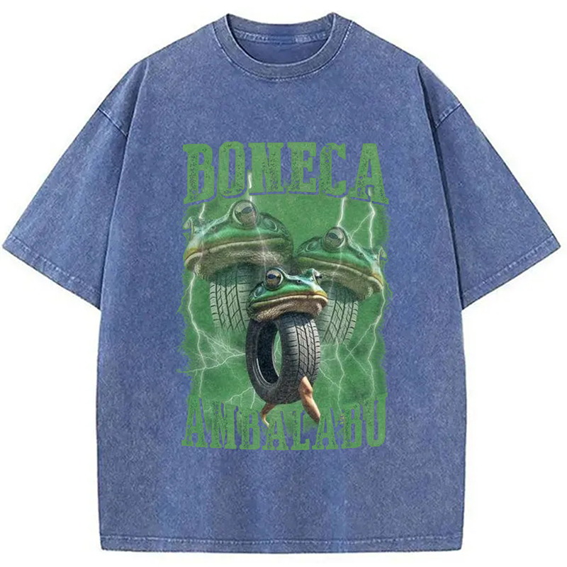 Tokyo-Assassin Boneca Ambalabu Meme Washed T-Shirt-Tokyo-Assassin