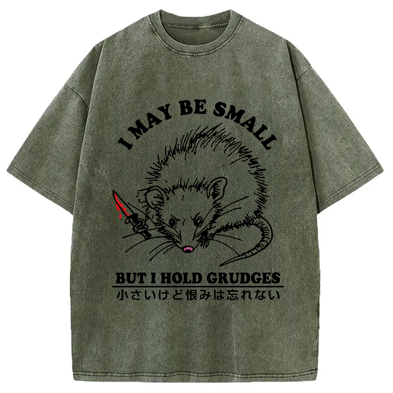 Tokyo-Assassin Mouse Holds A Grudge Funny Washed T-Shirt-Tokyo-Assassin