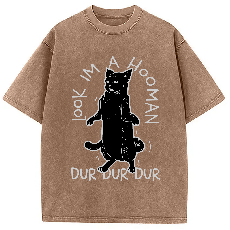 Tokyo-Assassin Dancing Cat Washed T-Shirt-Tokyo-Assassin