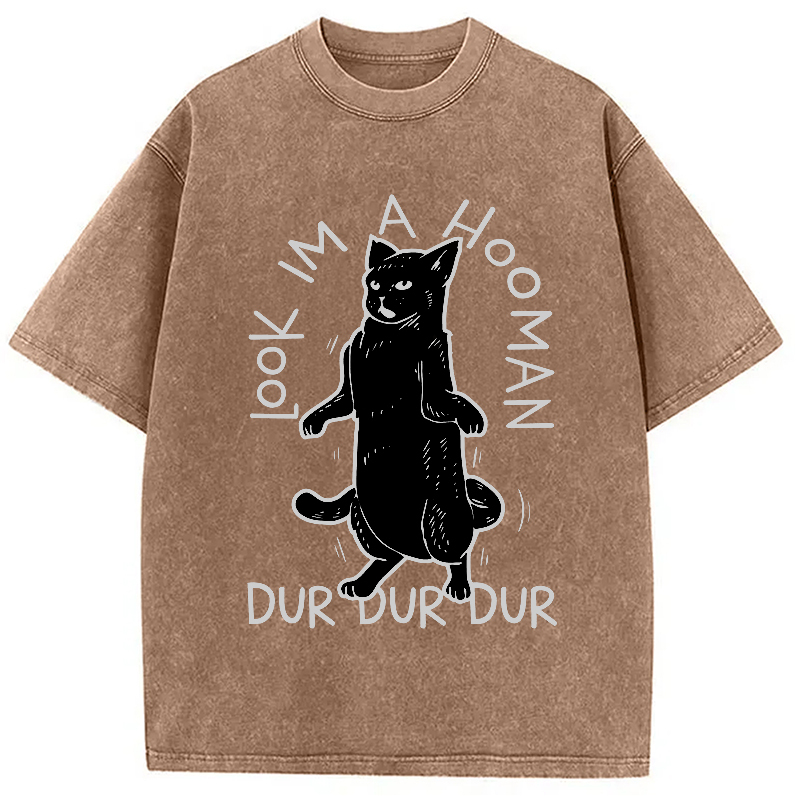 Tokyo-Assassin Dancing Cat Washed T-Shirt-Tokyo-Assassin