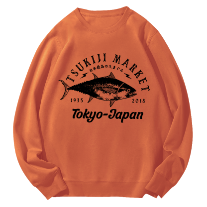 The Highest Quality Tuna in Japan Round Neck Sweatshirt-Zazasy