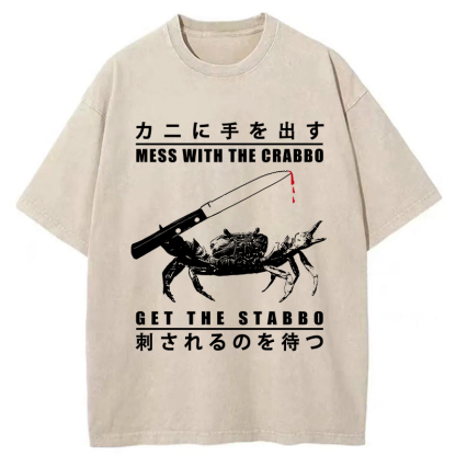 Tokyo-Assassin Mess With The Crab Washed T-Shirt-Tokyo Assassin