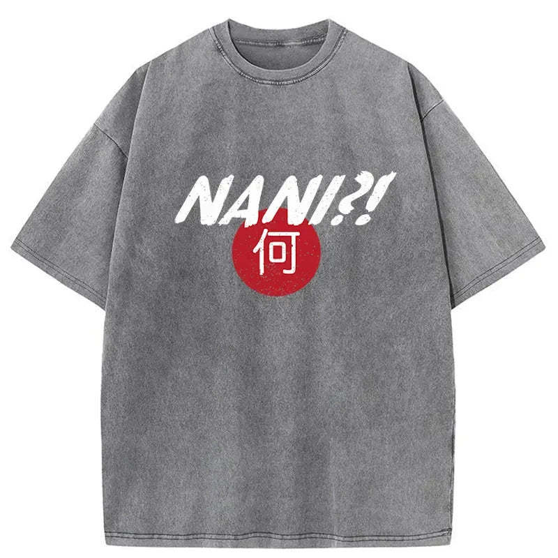 Tokyo-Assassin Nani Japanese Kanji Washed T-Shirt-Tokyo Assassin