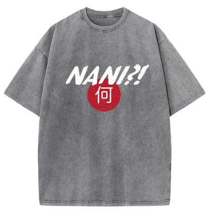 Tokyo-Assassin Nani Japanese Kanji Washed T-Shirt-Tokyo Assassin
