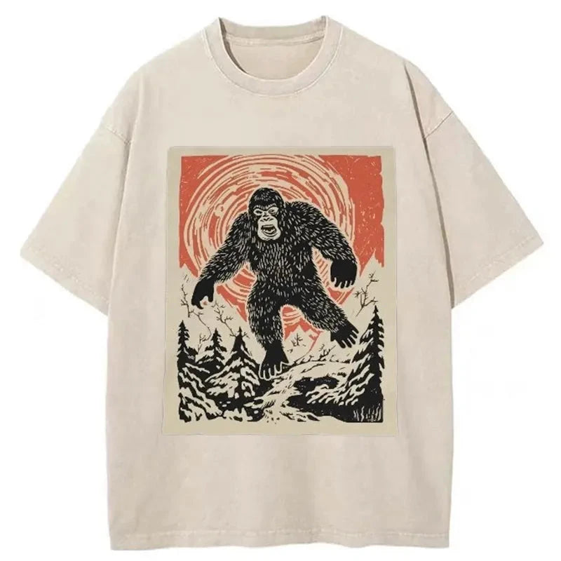 Tokyo-Assassin Bigfoot Monster Japanese Washed T-Shirt-Tokyo-Assassin