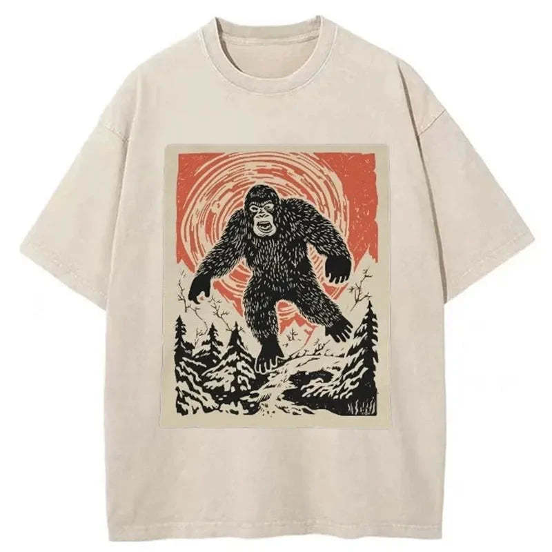 Tokyo-Assassin Bigfoot Monster Japanese Washed T-Shirt-Tokyo-Assassin
