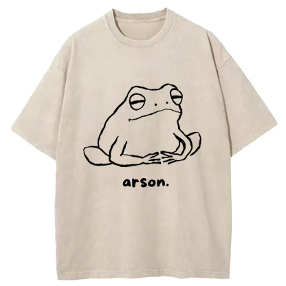 Tokyo-Assassin Japan Arsonist Frog Washed T-Shirt-Tokyo-Assassin