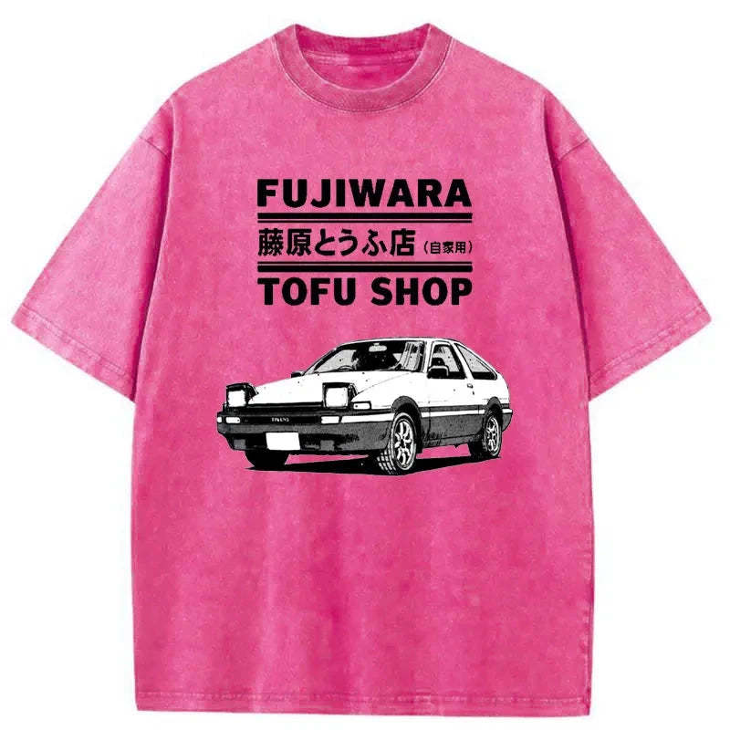 Tokyo-Assassin Fujiwara Tofu Shop Japan Washed T-Shirt-Tokyo Assassin