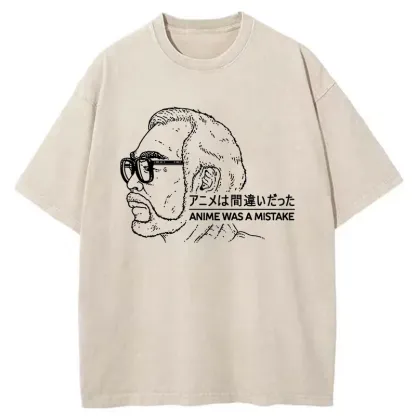 Tokyo-Assassin Anime Was A Mistake Washed T-Shirt-Tokyo Assassin
