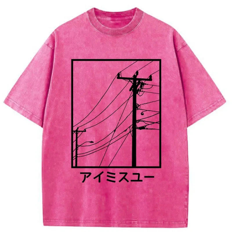 Tokyo-Assassin Wires And Cables Washed T-Shirt-Tokyo Assassin