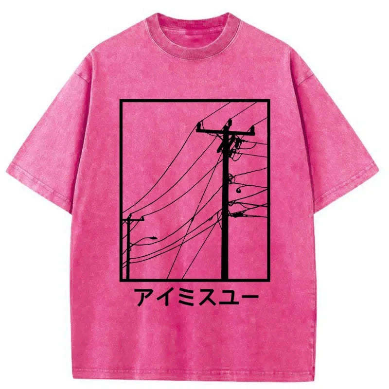 Tokyo-Assassin Wires And Cables Washed T-Shirt-Tokyo Assassin
