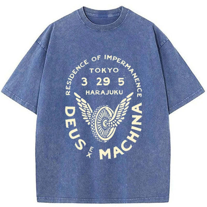 Tokyo-Assassin Deus Ex Machina Tokyo Washed T-Shirt-Tokyo Assassin