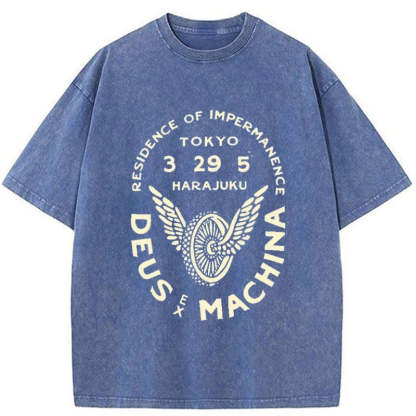 Tokyo-Assassin Deus Ex Machina Tokyo Washed T-Shirt-Tokyo Assassin