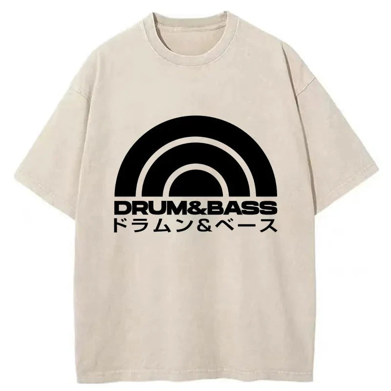 Tokyo-Assassin Drum & Bass Disc Washed T-Shirt-Tokyo-Assassin